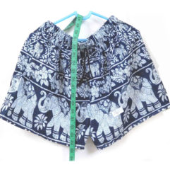 elephant printed shorts for womens
